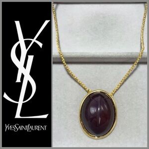 YVES SAINT LAURENT Vintage Gold Tone Necklace 18.5”